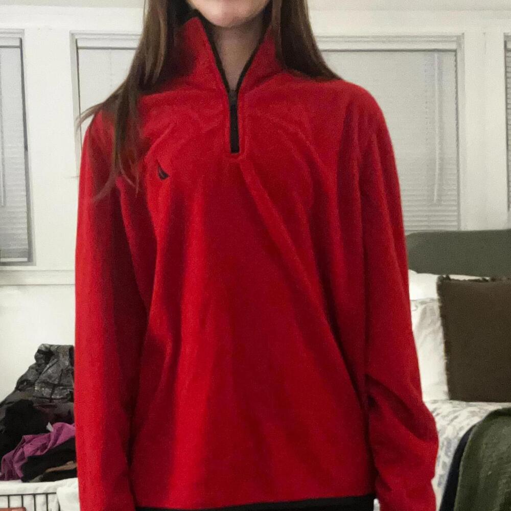 Vintage Nautica Quarter ZIp in Red